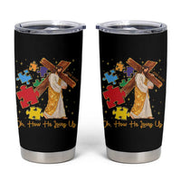 Autism Awareness Jesus Tumbler Cup Oh How He Loves Us Christian Bible Verse
