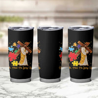 Autism Awareness Jesus Tumbler Cup Oh How He Loves Us Christian Bible Verse