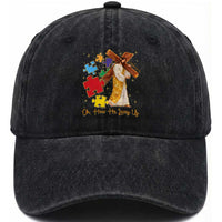 Autism Awareness Jesus Washed Cotton Baseball Cap Oh How He Loves Us Christian Bible Verse