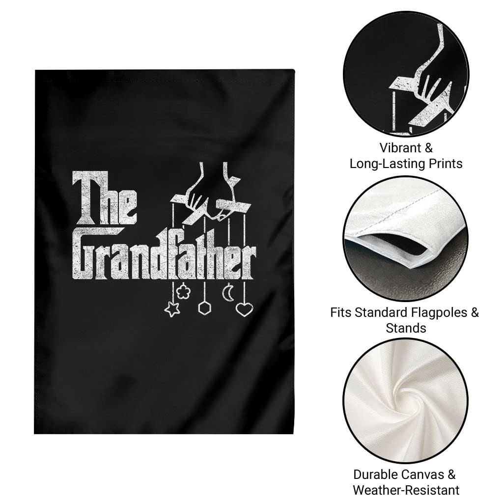 The Grandfather Garden Flag Funny Grandpa Italian Mafia Style Father's Day