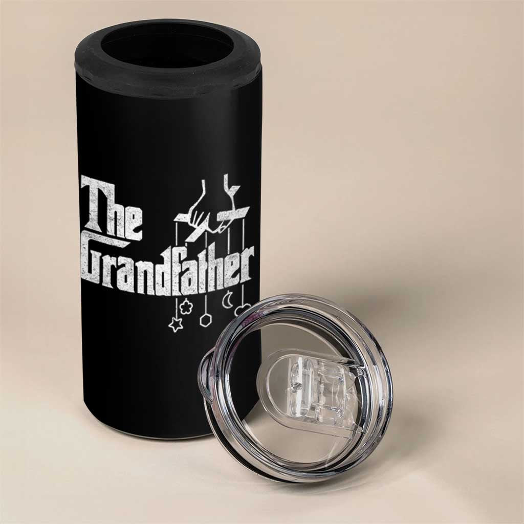 The Grandfather 4 in 1 Can Cooler Tumbler Funny Grandpa Italian Mafia Style Father's Day