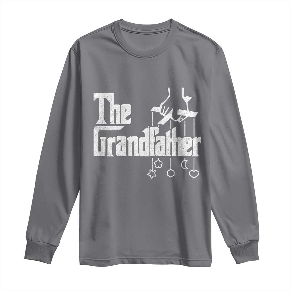 The Grandfather Long Sleeve Shirt Funny Grandpa Italian Mafia Style Father's Day
