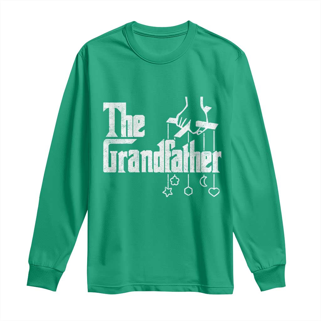 The Grandfather Long Sleeve Shirt Funny Grandpa Italian Mafia Style Father's Day