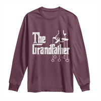 The Grandfather Long Sleeve Shirt Funny Grandpa Italian Mafia Style Father's Day