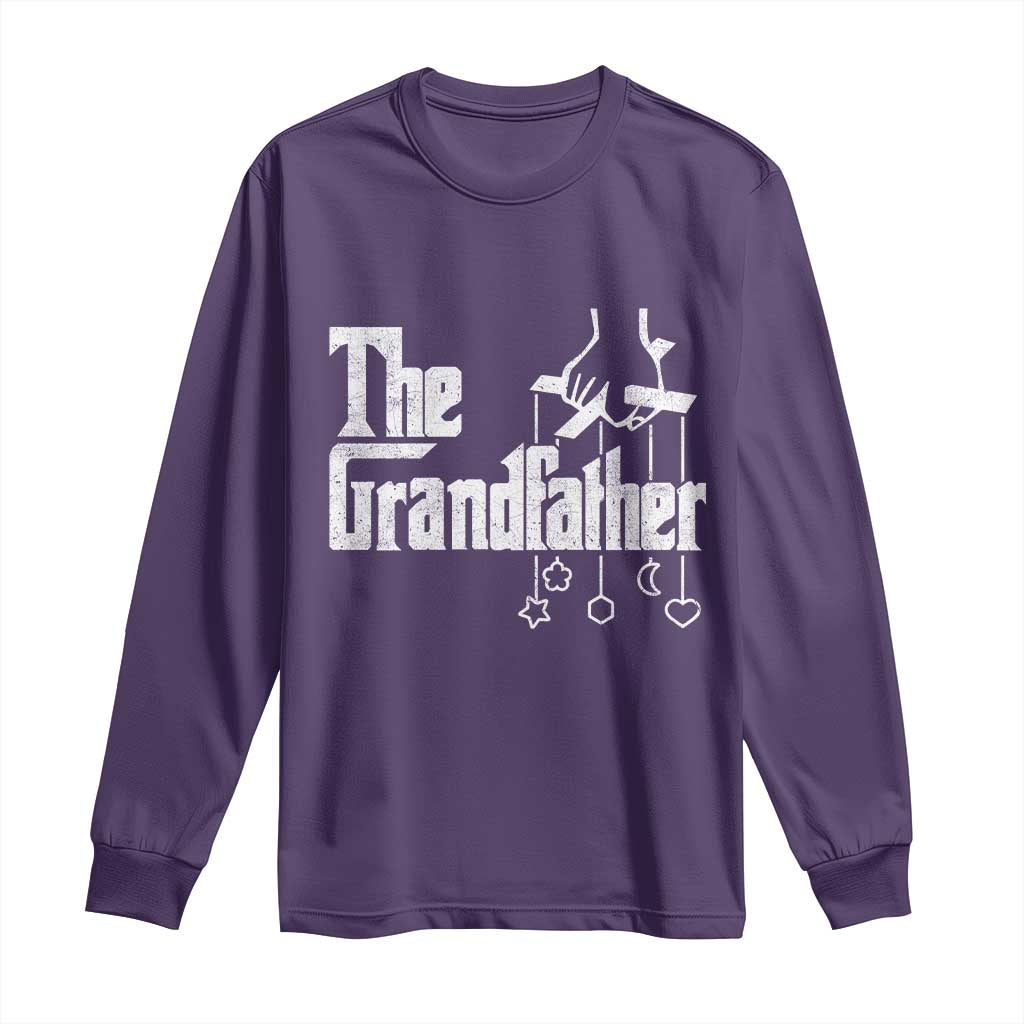 The Grandfather Long Sleeve Shirt Funny Grandpa Italian Mafia Style Father's Day