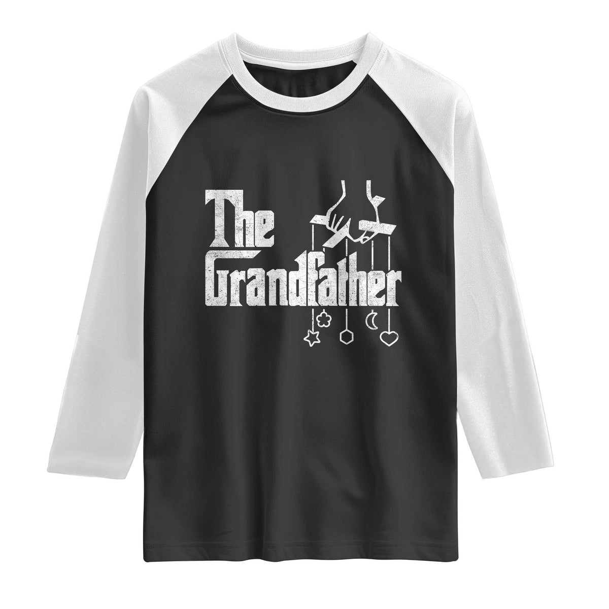 The Grandfather Raglan Shirt Funny Grandpa Italian Mafia Style Father's Day