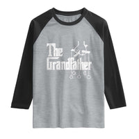 The Grandfather Raglan Shirt Funny Grandpa Italian Mafia Style Father's Day