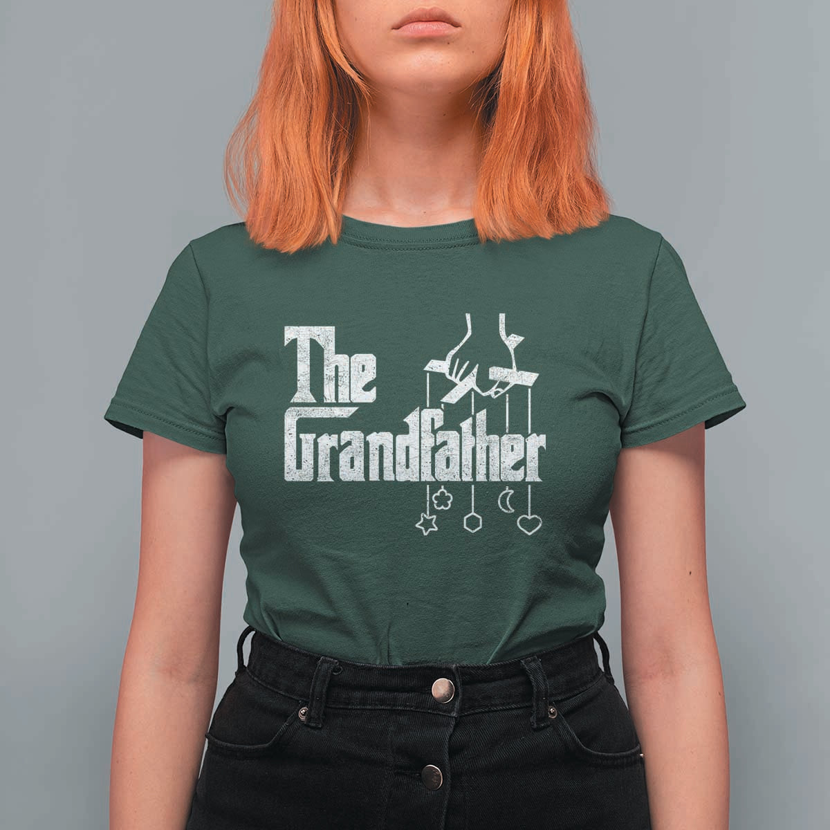 The Grandfather T Shirt For Women Funny Grandpa Italian Mafia Style Father's Day