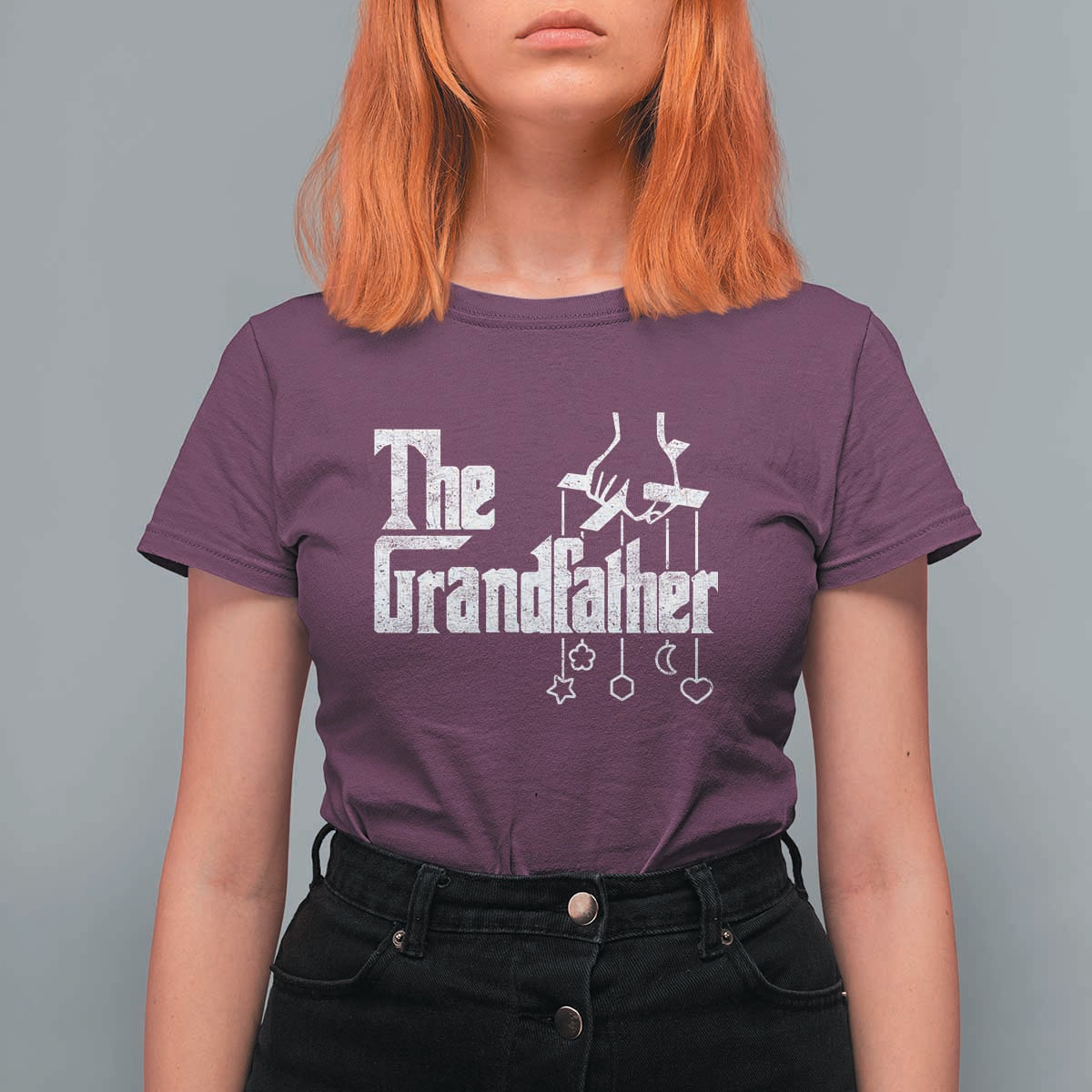 The Grandfather T Shirt For Women Funny Grandpa Italian Mafia Style Father's Day