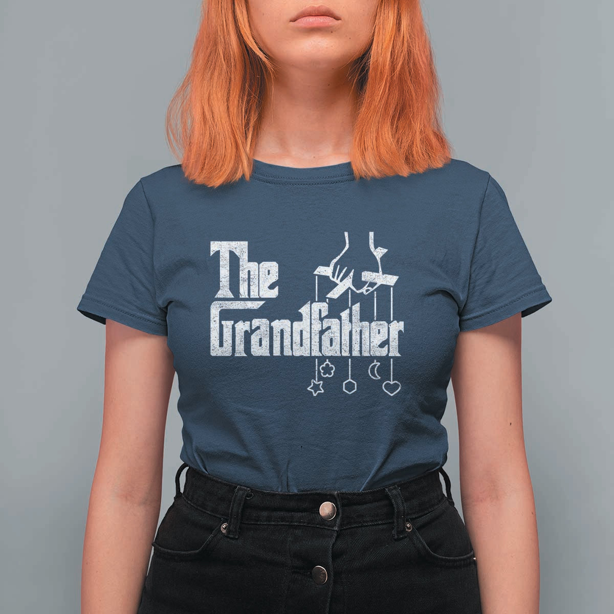 The Grandfather T Shirt For Women Funny Grandpa Italian Mafia Style Father's Day