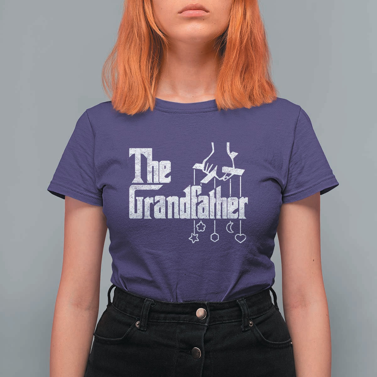 The Grandfather T Shirt For Women Funny Grandpa Italian Mafia Style Father's Day