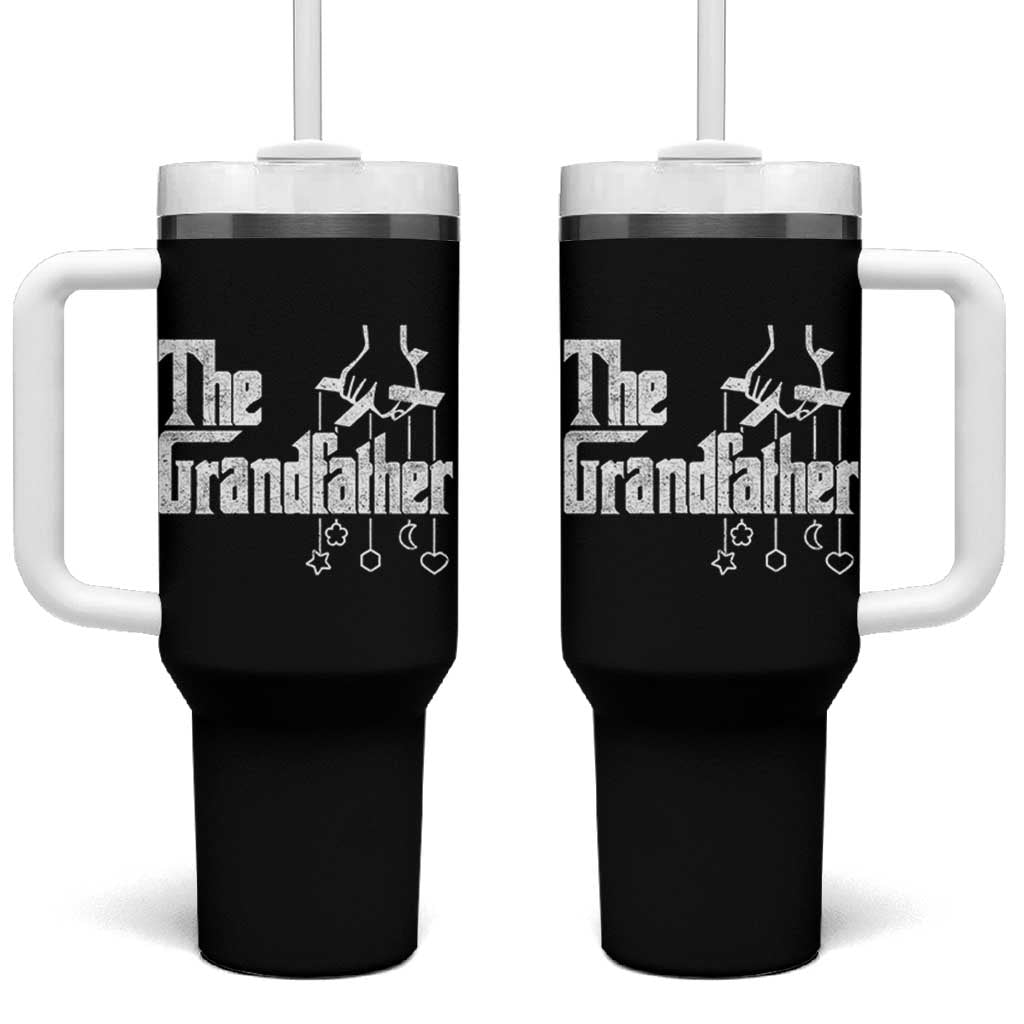 The Grandfather Tumbler With Handle Funny Grandpa Italian Mafia Style Father's Day