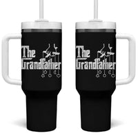 The Grandfather Tumbler With Handle Funny Grandpa Italian Mafia Style Father's Day