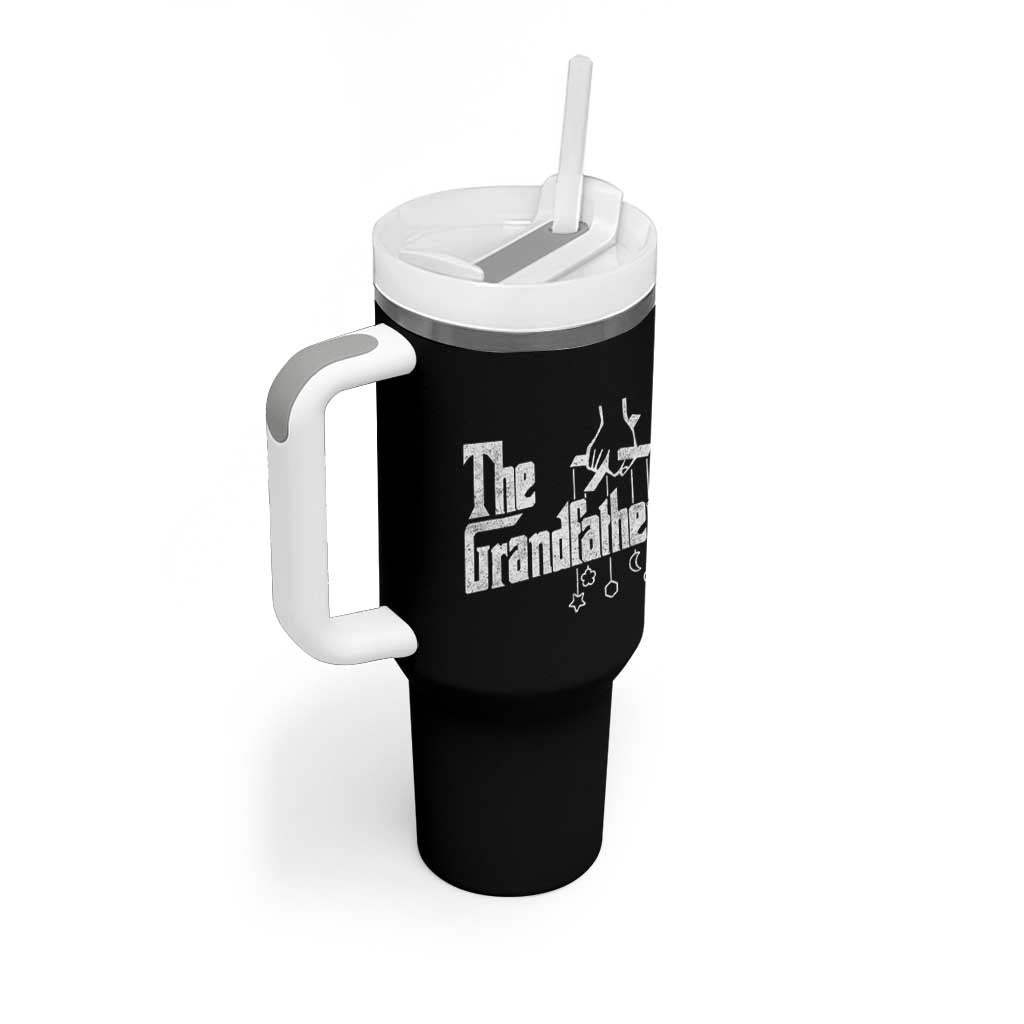 The Grandfather Tumbler With Handle Funny Grandpa Italian Mafia Style Father's Day