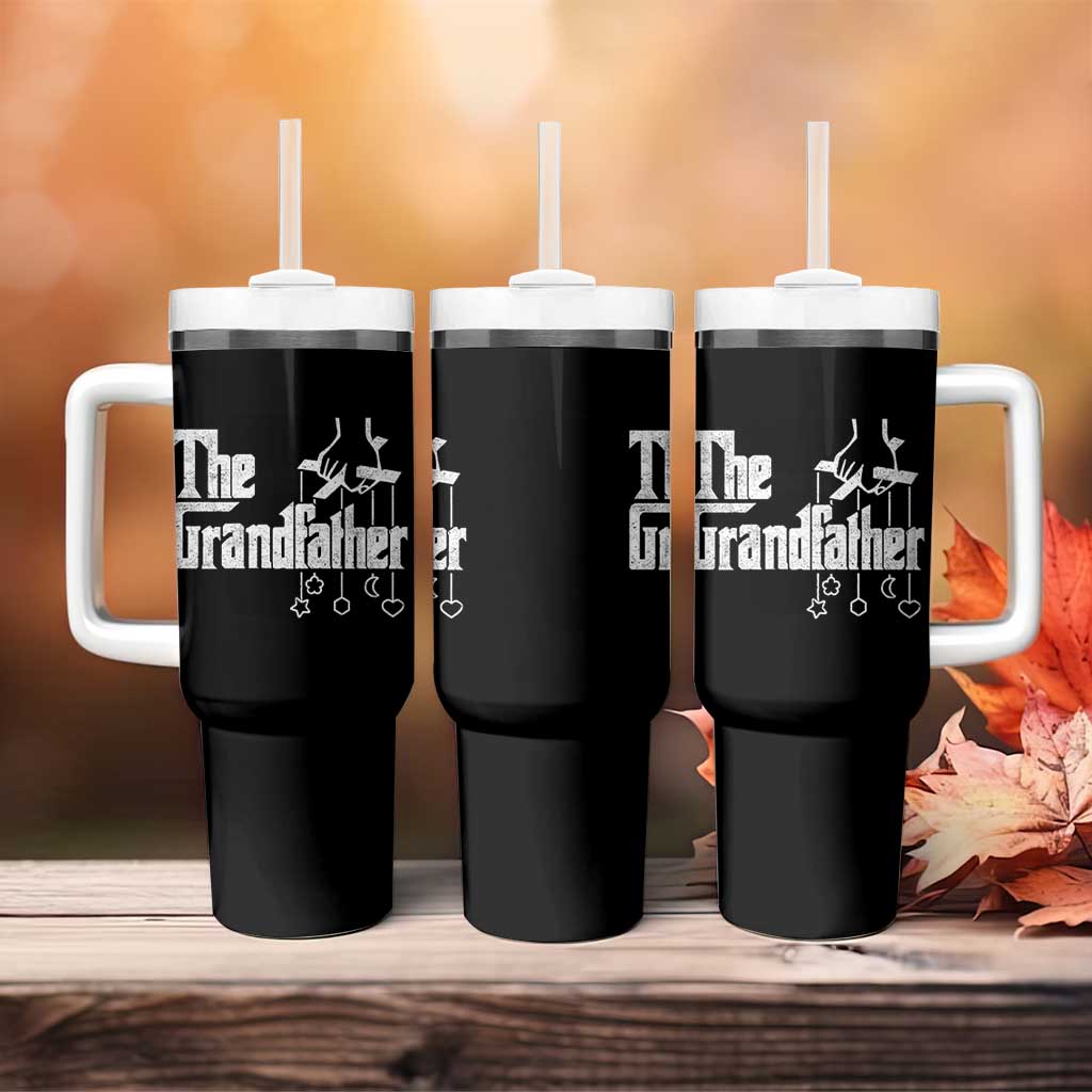 The Grandfather Tumbler With Handle Funny Grandpa Italian Mafia Style Father's Day