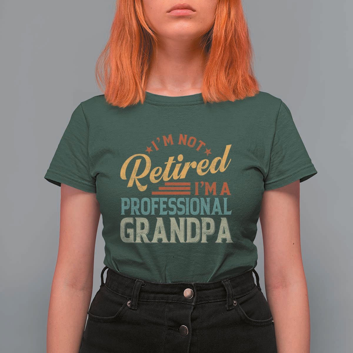 I Am Not Retired I Am A Professional Grandpa T Shirt For Women Funny Retirement Grandfather Father's Day