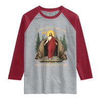 Jesus Coming Out Of My Cave And I Have Been Doing Just Fine Raglan Shirt Funny Christian Easter