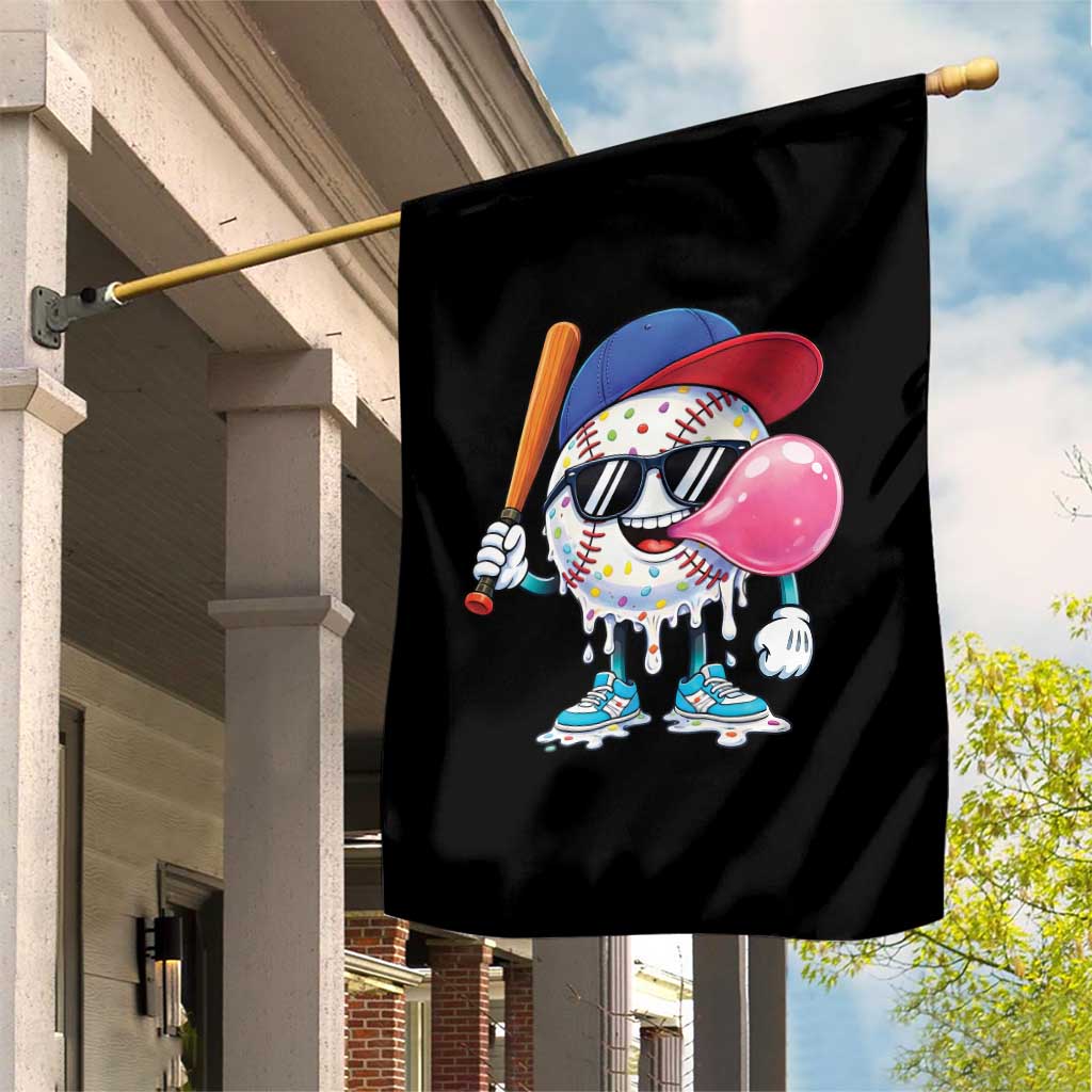 Baseball Bubble Gum Sports Game Day Garden Flag