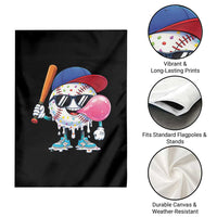 Baseball Bubble Gum Sports Game Day Garden Flag