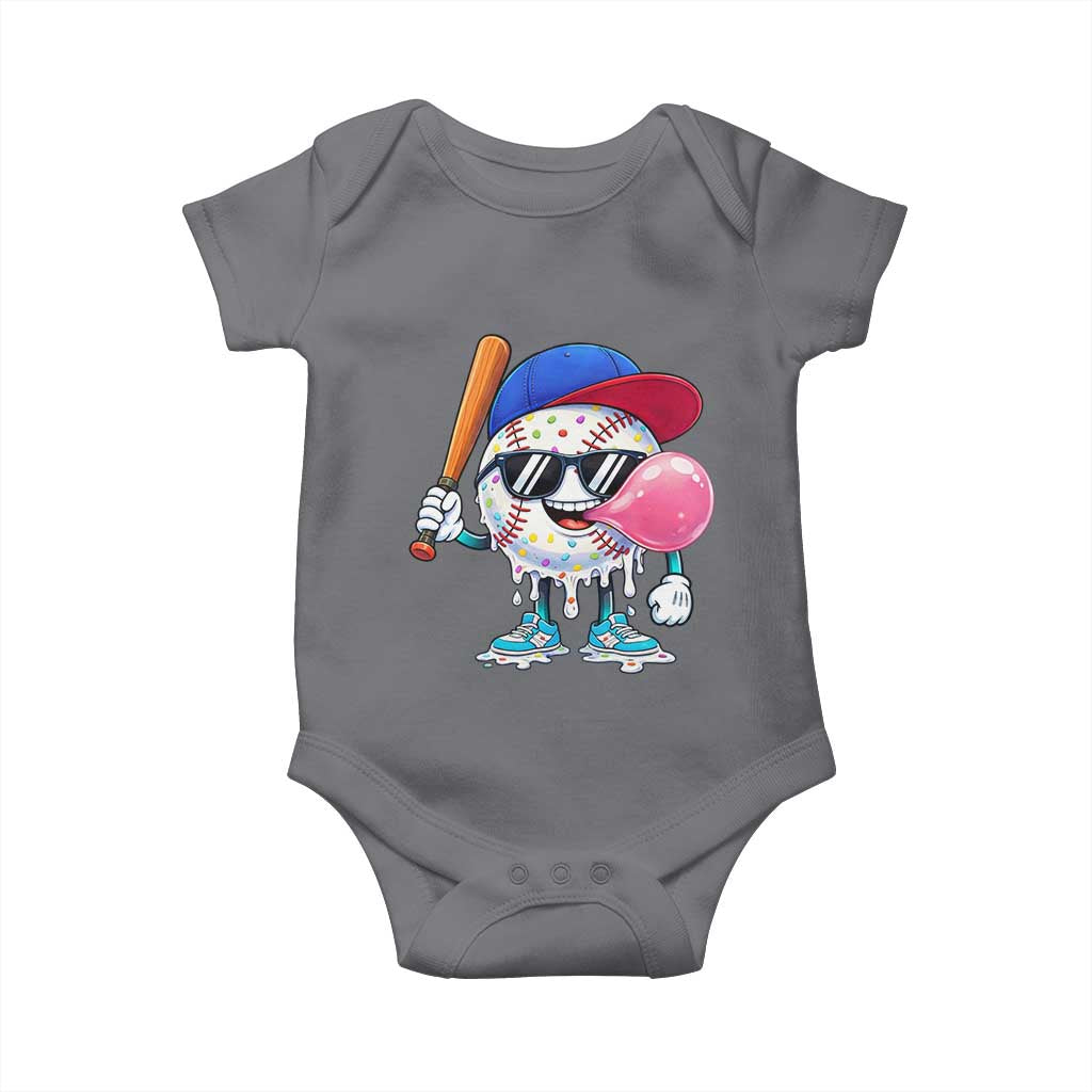 Baseball Bubble Gum Sports Game Day Baby Onesie