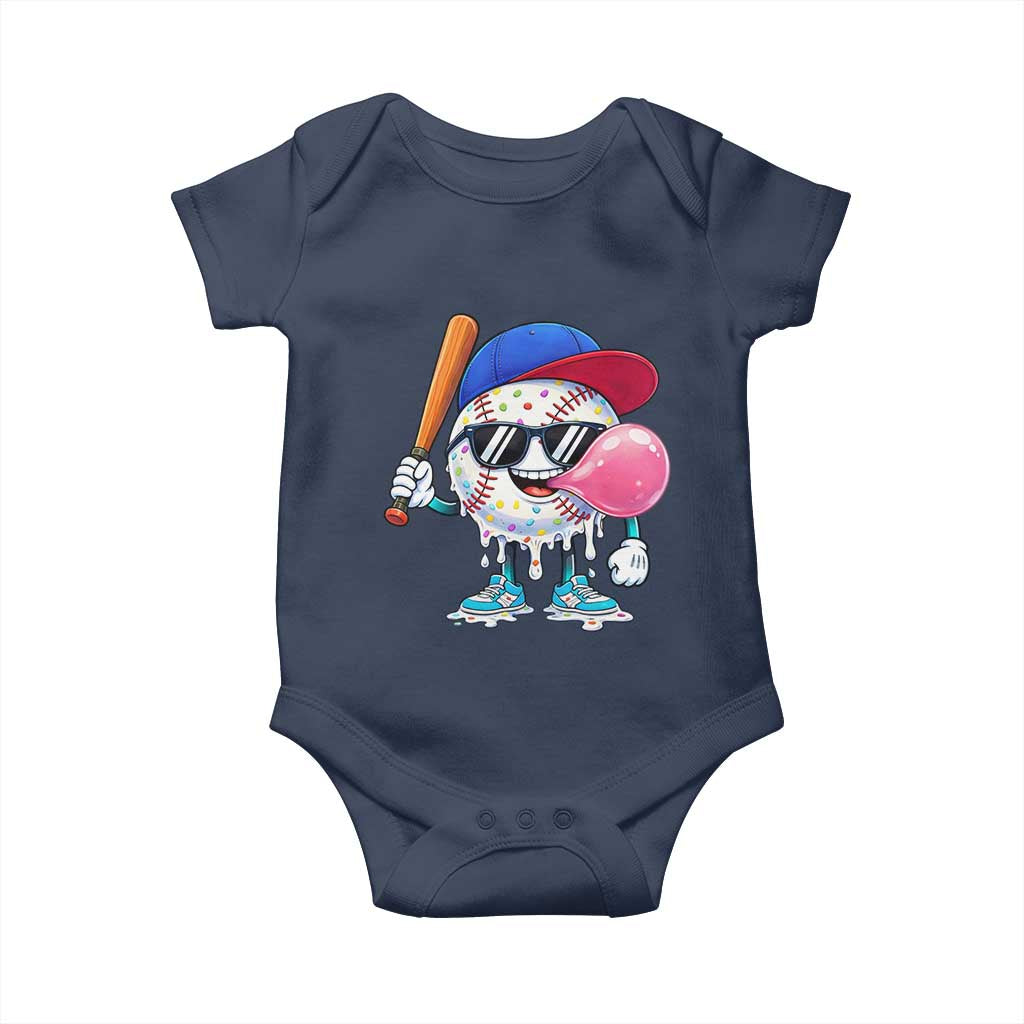 Baseball Bubble Gum Sports Game Day Baby Onesie