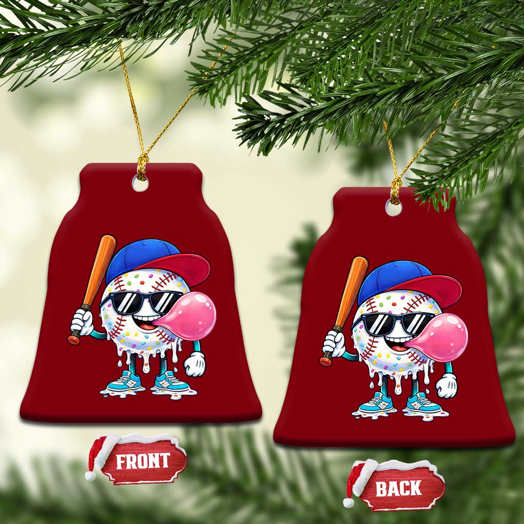 Baseball Bubble Gum Sports Game Day Ceramic Ornament