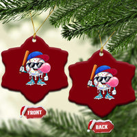 Baseball Bubble Gum Sports Game Day Ceramic Ornament