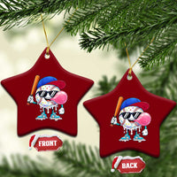 Baseball Bubble Gum Sports Game Day Ceramic Ornament