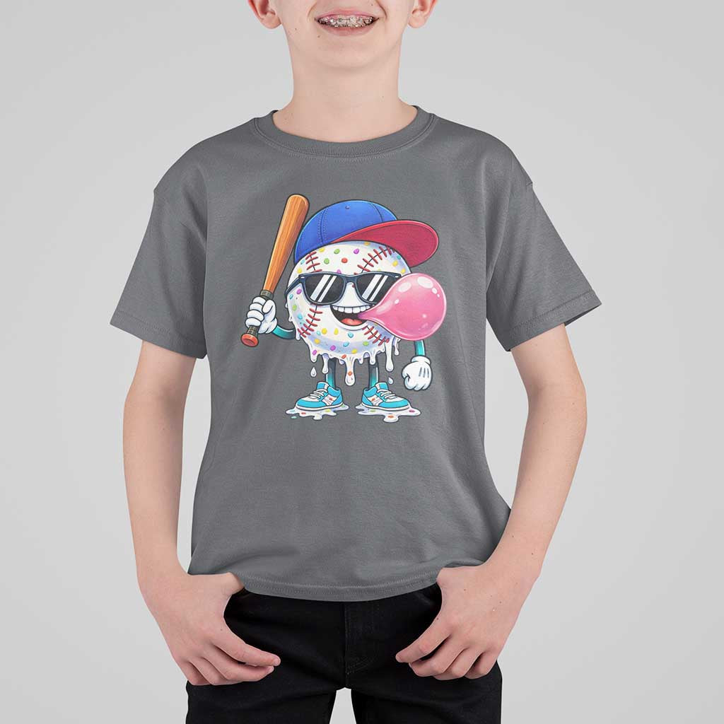 Baseball Bubble Gum Sports Game Day T Shirt For Kid