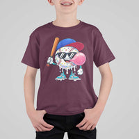 Baseball Bubble Gum Sports Game Day T Shirt For Kid