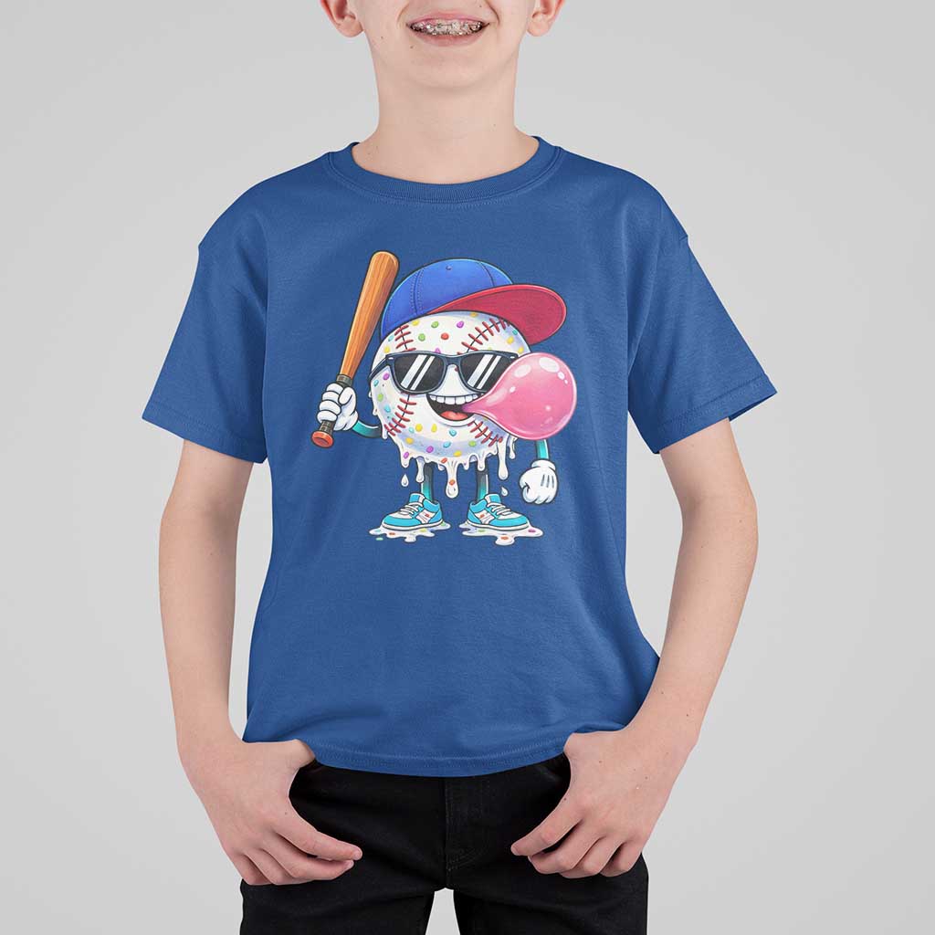 Baseball Bubble Gum Sports Game Day T Shirt For Kid
