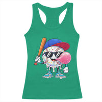 Baseball Bubble Gum Sports Game Day Racerback Tank Top