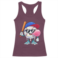 Baseball Bubble Gum Sports Game Day Racerback Tank Top