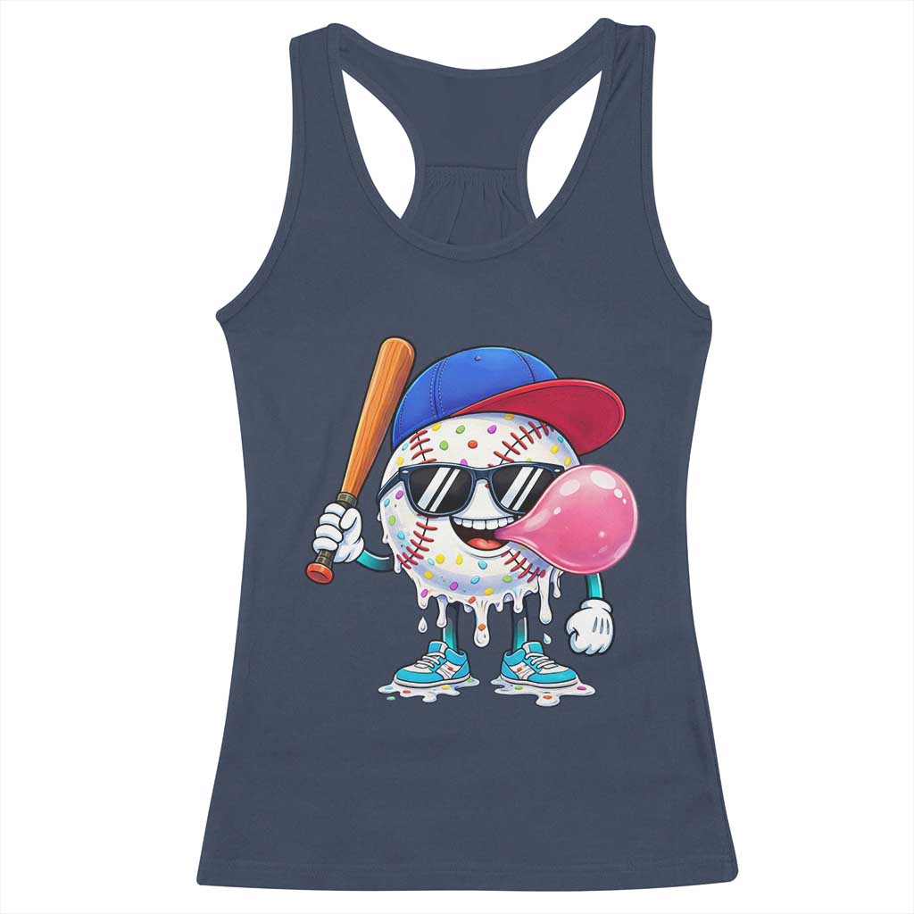 Baseball Bubble Gum Sports Game Day Racerback Tank Top