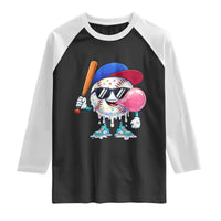 Baseball Bubble Gum Sports Game Day Raglan Shirt