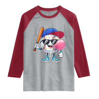Baseball Bubble Gum Sports Game Day Raglan Shirt