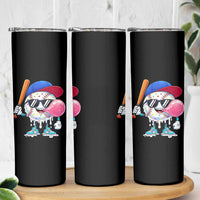 Baseball Bubble Gum Sports Game Day Skinny Tumbler