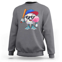 Baseball Bubble Gum Sports Game Day Sweatshirt