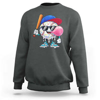 Baseball Bubble Gum Sports Game Day Sweatshirt