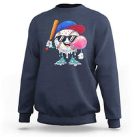 Baseball Bubble Gum Sports Game Day Sweatshirt