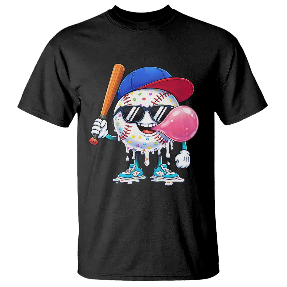 Baseball Bubble Gum Sports Game Day T Shirt