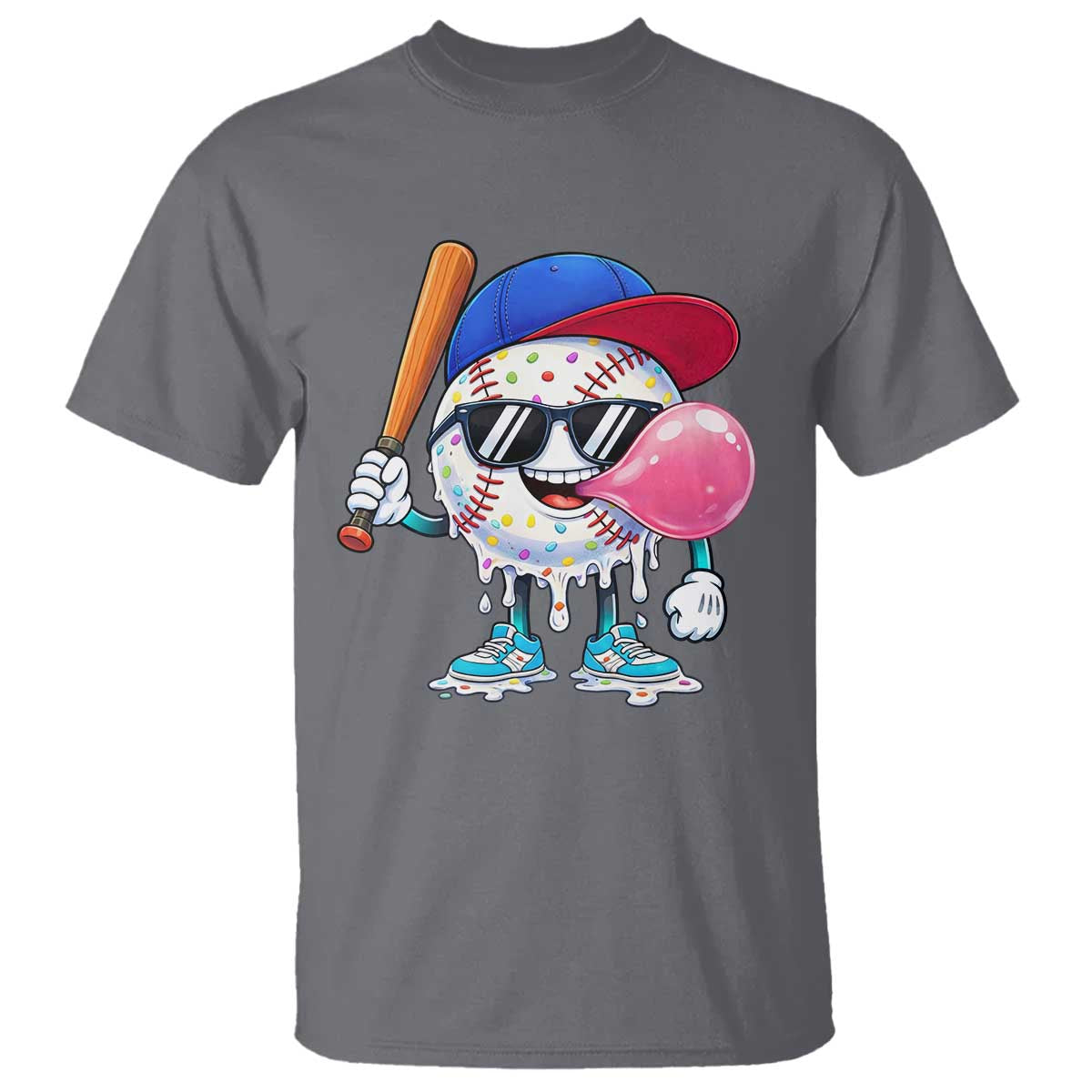 Baseball Bubble Gum Sports Game Day T Shirt