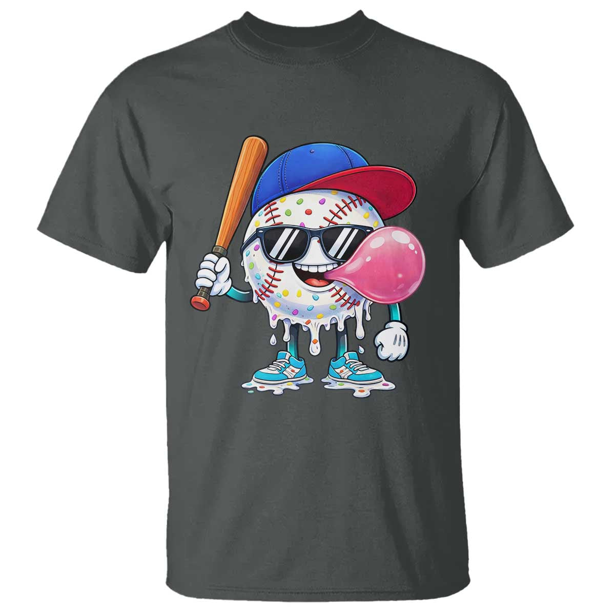 Baseball Bubble Gum Sports Game Day T Shirt