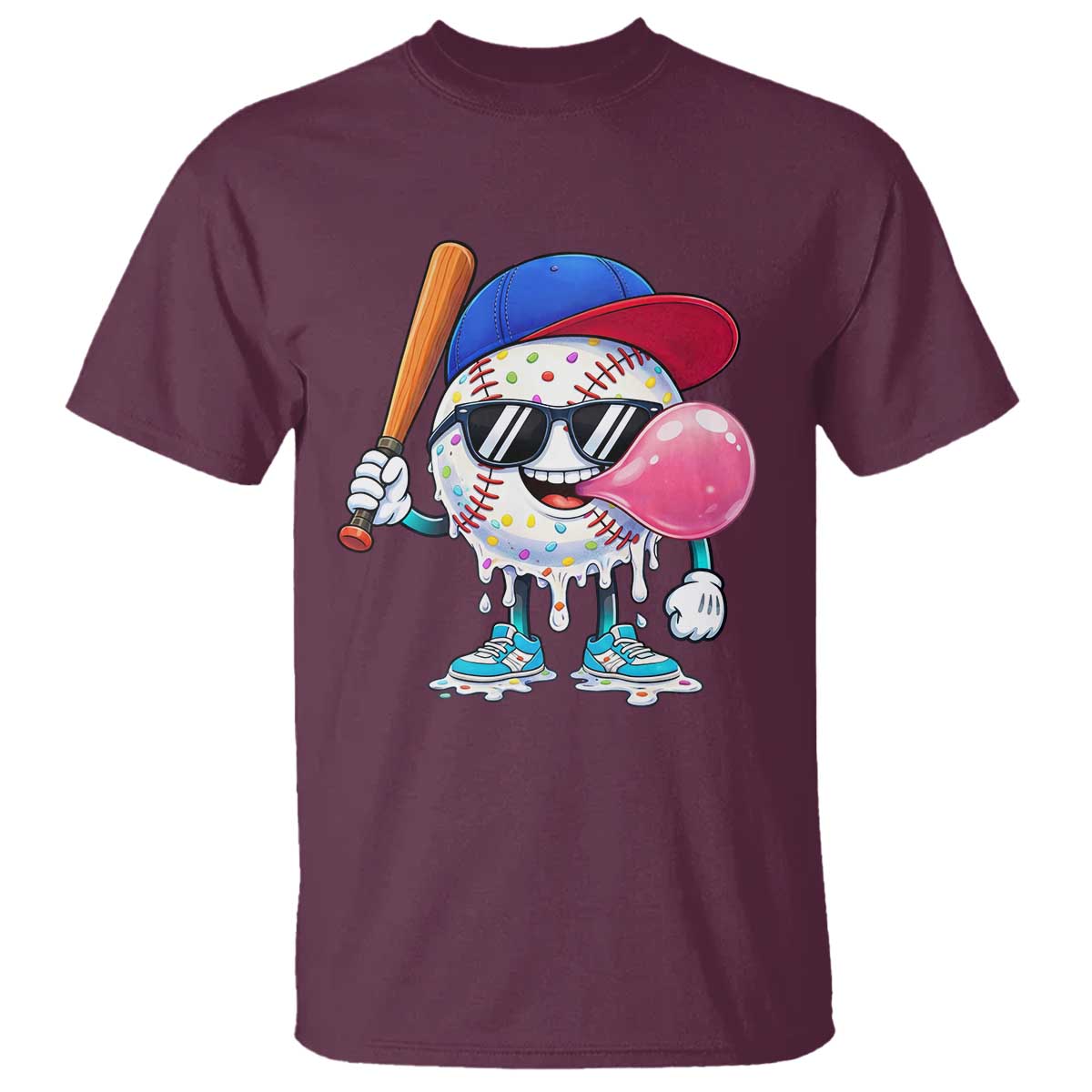 Baseball Bubble Gum Sports Game Day T Shirt