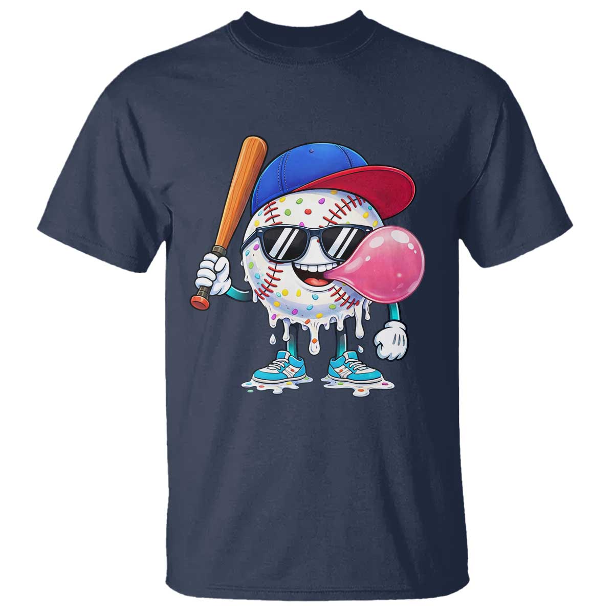 Baseball Bubble Gum Sports Game Day T Shirt