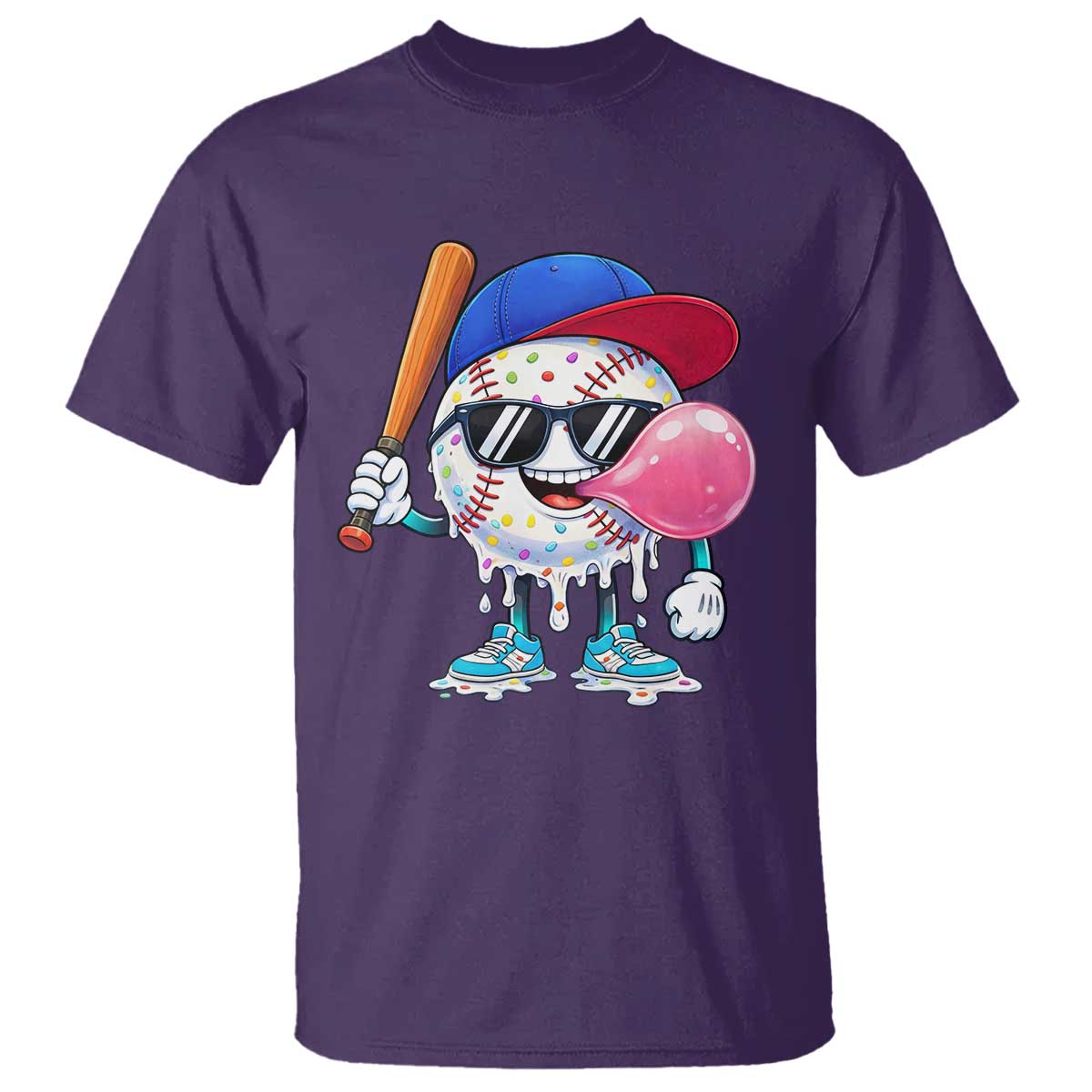 Baseball Bubble Gum Sports Game Day T Shirt