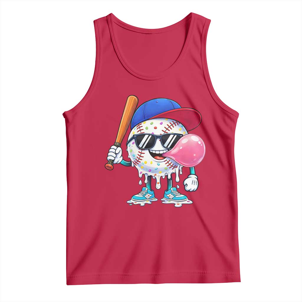 Baseball Bubble Gum Sports Game Day Tank Top