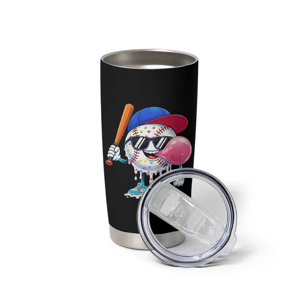 Baseball Bubble Gum Sports Game Day Tumbler Cup