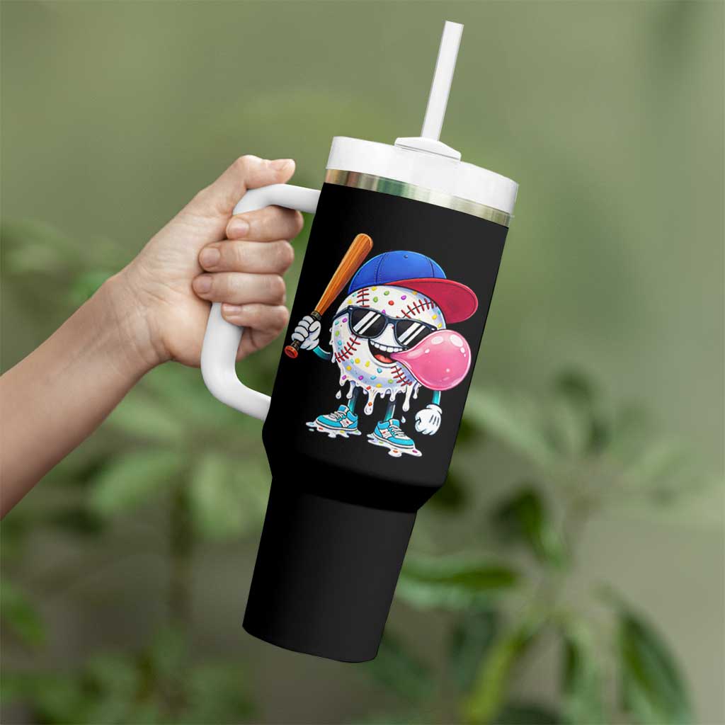 Baseball Bubble Gum Sports Game Day Tumbler With Handle