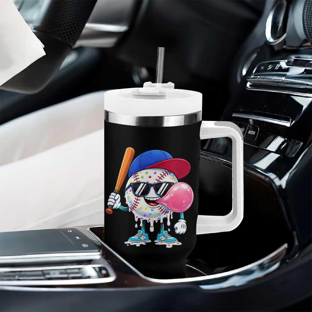 Baseball Bubble Gum Sports Game Day Tumbler With Handle
